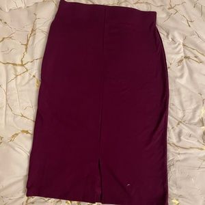 Purple pencil skirt